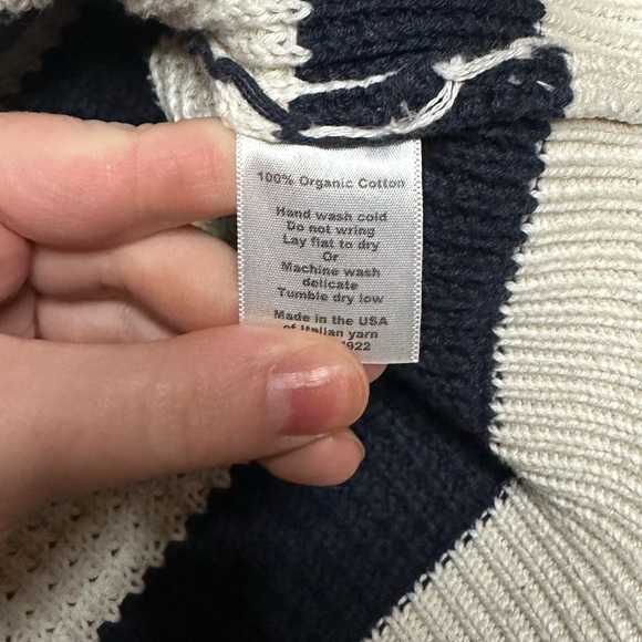 Emerson Fry DAILY SWEATER - NAVY FRENCH STRIPE ORGANIC Small - Picture 7 of 7